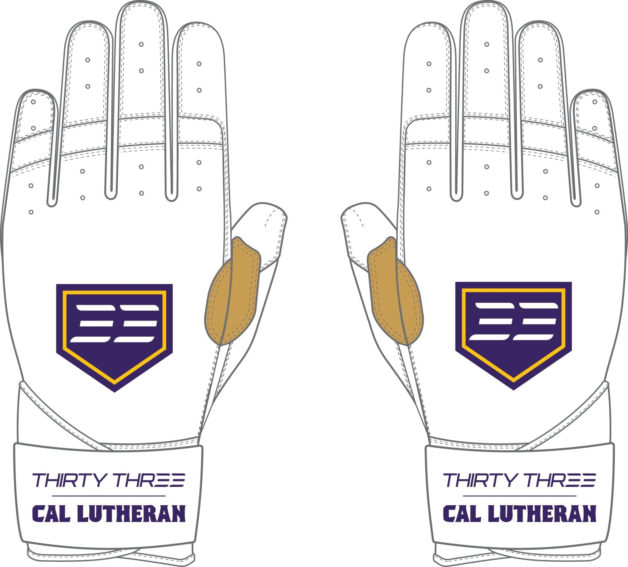 CLU LP PRO LONG CUFF GLOVES - 33 GLOVE AND SUPPLY CO. - LONG CUFF LEATHER BATTING GLOVES