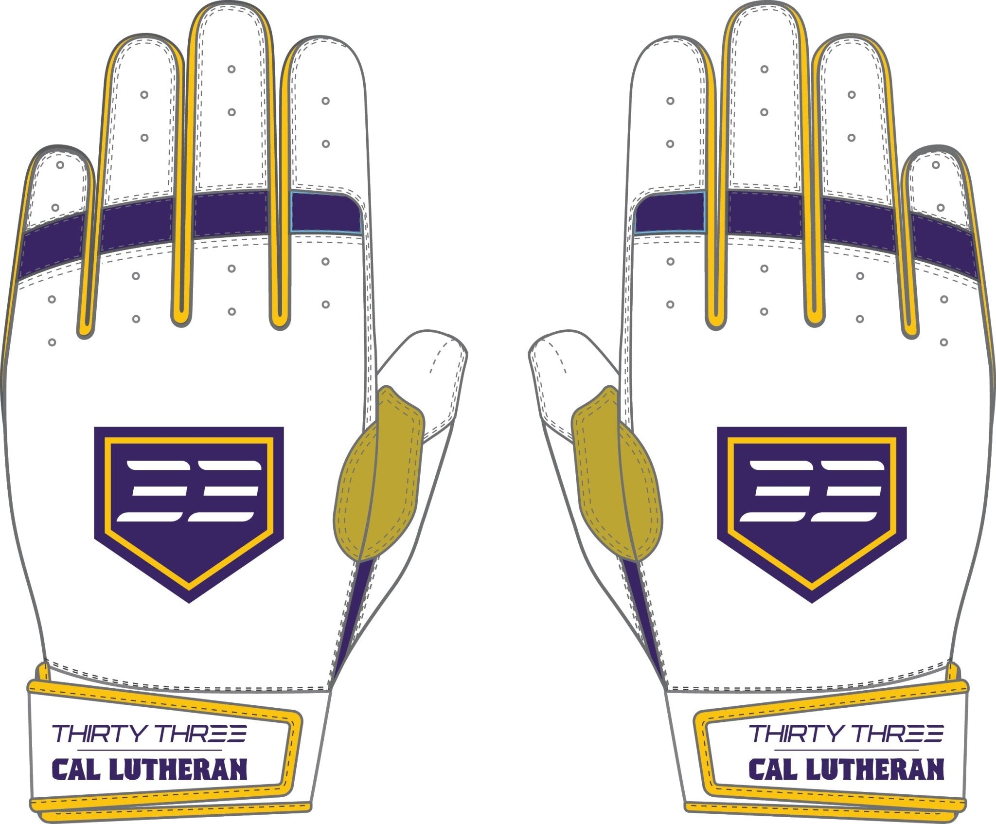 CLU LP PRO SHORT CUFF GLOVES - 33 GLOVE AND SUPPLY CO. - SHORT CUFF LEATHER BATTING GLOVES