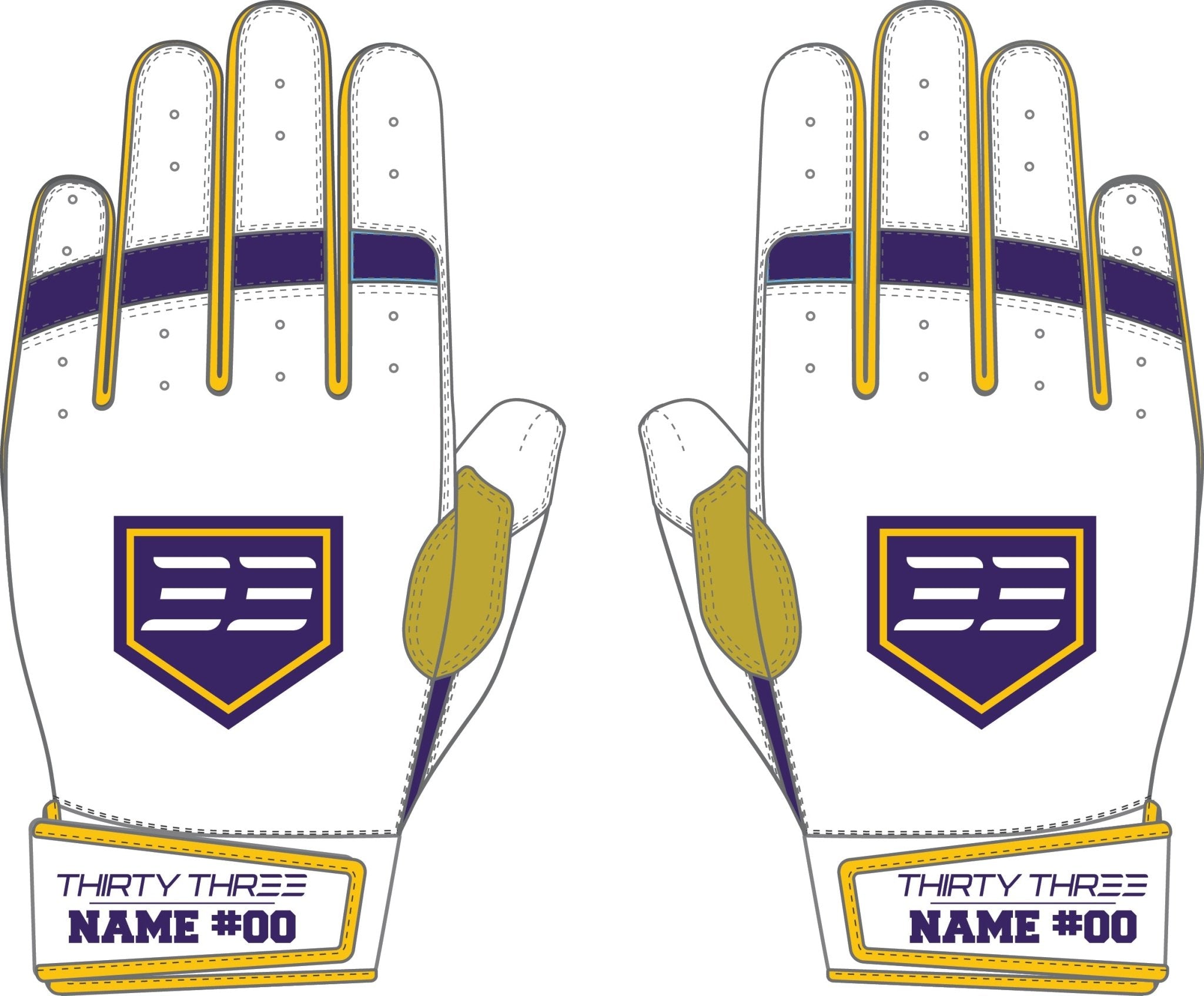 CLU LP PRO SHORT CUFF GLOVES - 33 GLOVE AND SUPPLY CO. - SHORT CUFF LEATHER BATTING GLOVES