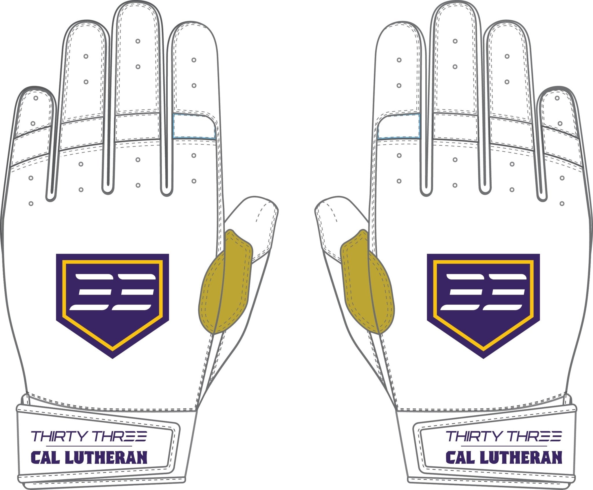CLU LP PRO SHORT CUFF GLOVES - 33 GLOVE AND SUPPLY CO. - SHORT CUFF LEATHER BATTING GLOVES