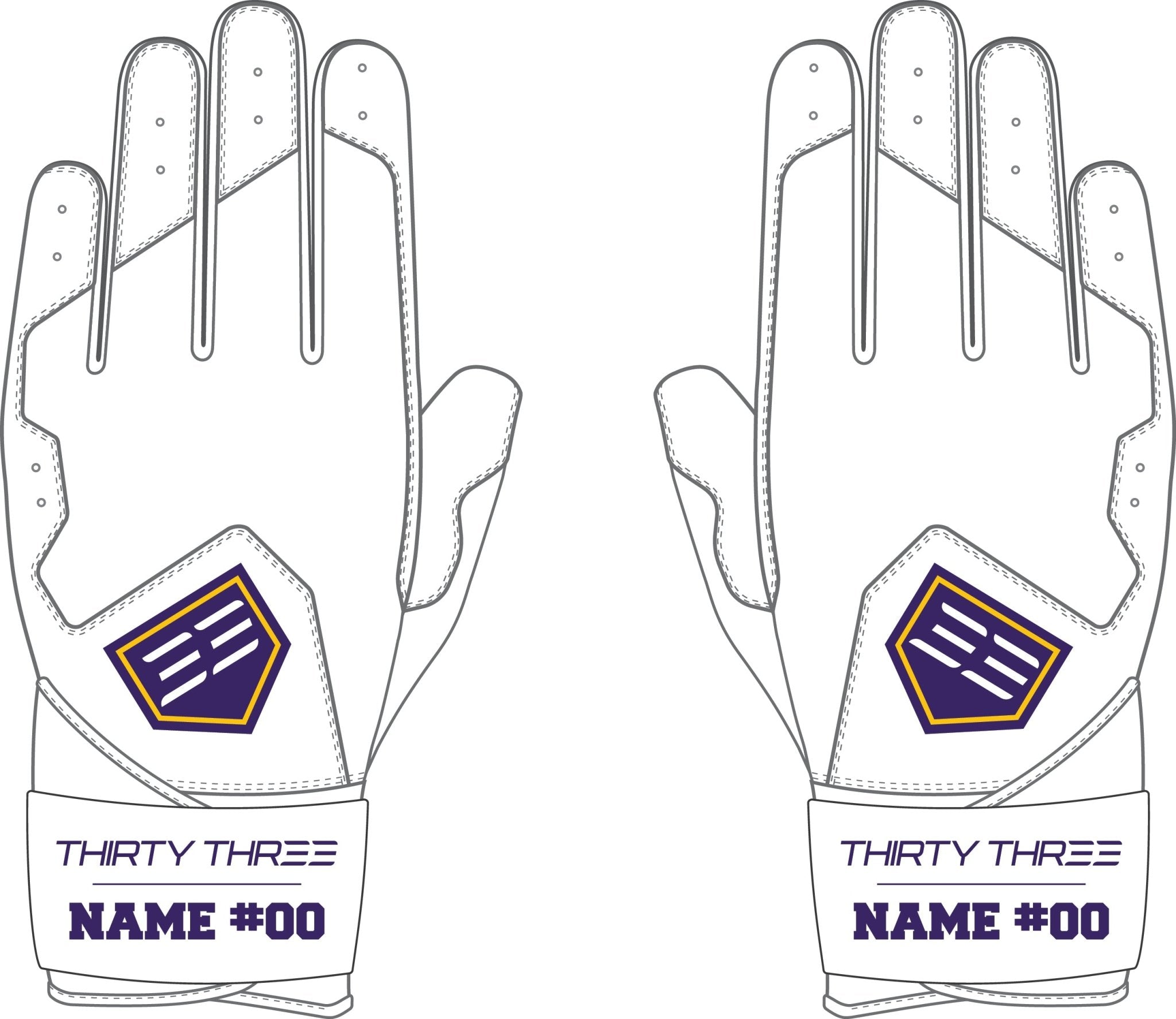 CLU SL ELITE LONG CUFF GLOVES - 33 GLOVE AND SUPPLY CO. - LONG CUFF TEXTILE BATTING GLOVES