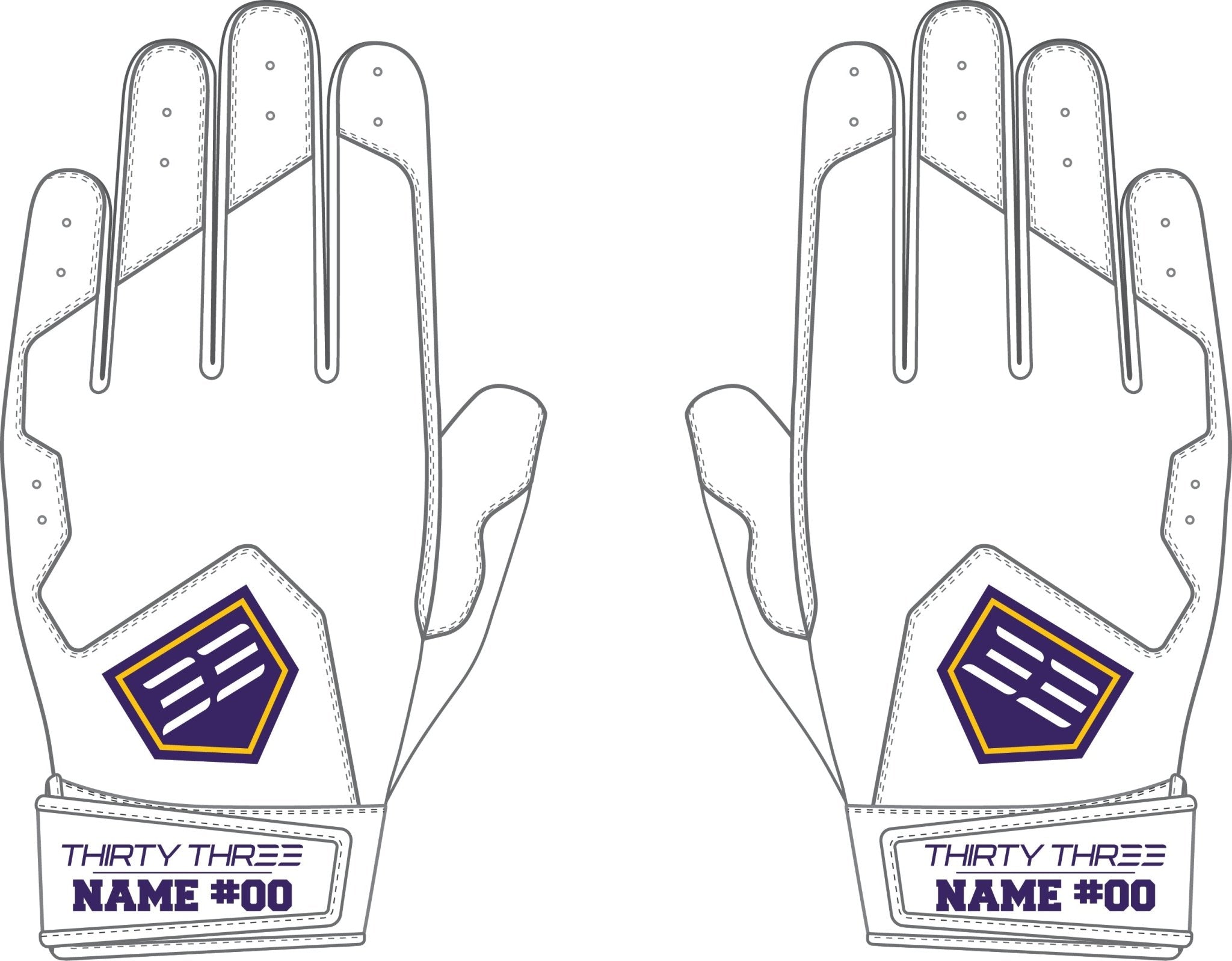 CLU SL ELITE SHORT CUFF GLOVES - 33 GLOVE AND SUPPLY CO. - SHORT CUFF TEXTILE BATTING GLOVES