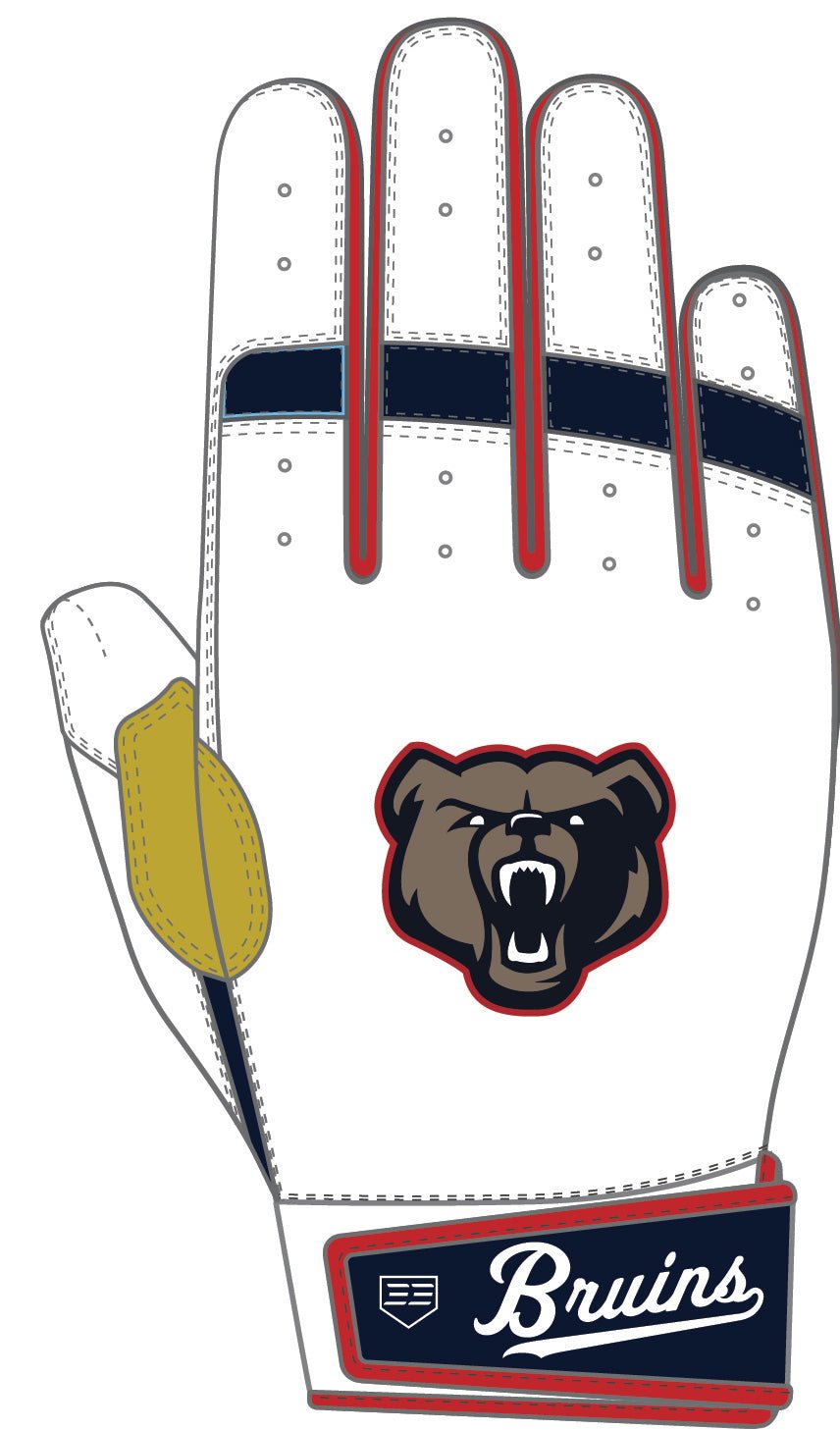 GOODLAND BRUINS LP PRO SHORT CUFF GLOVES - 33 GLOVE AND SUPPLY CO. - SHORT CUFF LEATHER BATTING GLOVES