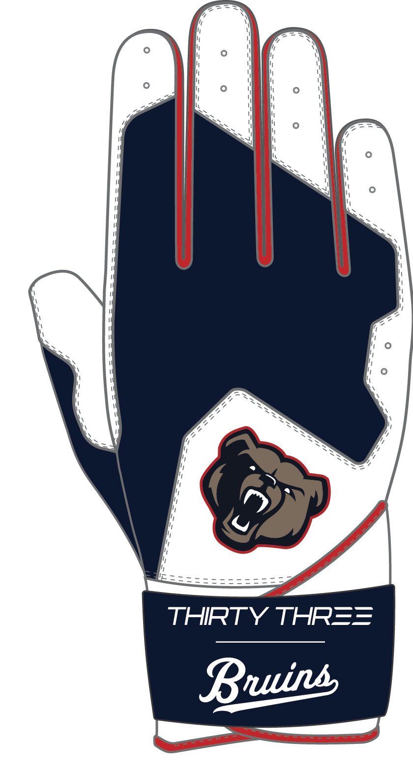 GOODLAND BRUINS SL ELITE LONG CUFF GLOVES - 33 GLOVE AND SUPPLY CO. - LONG CUFF TEXTILE BATTING GLOVES