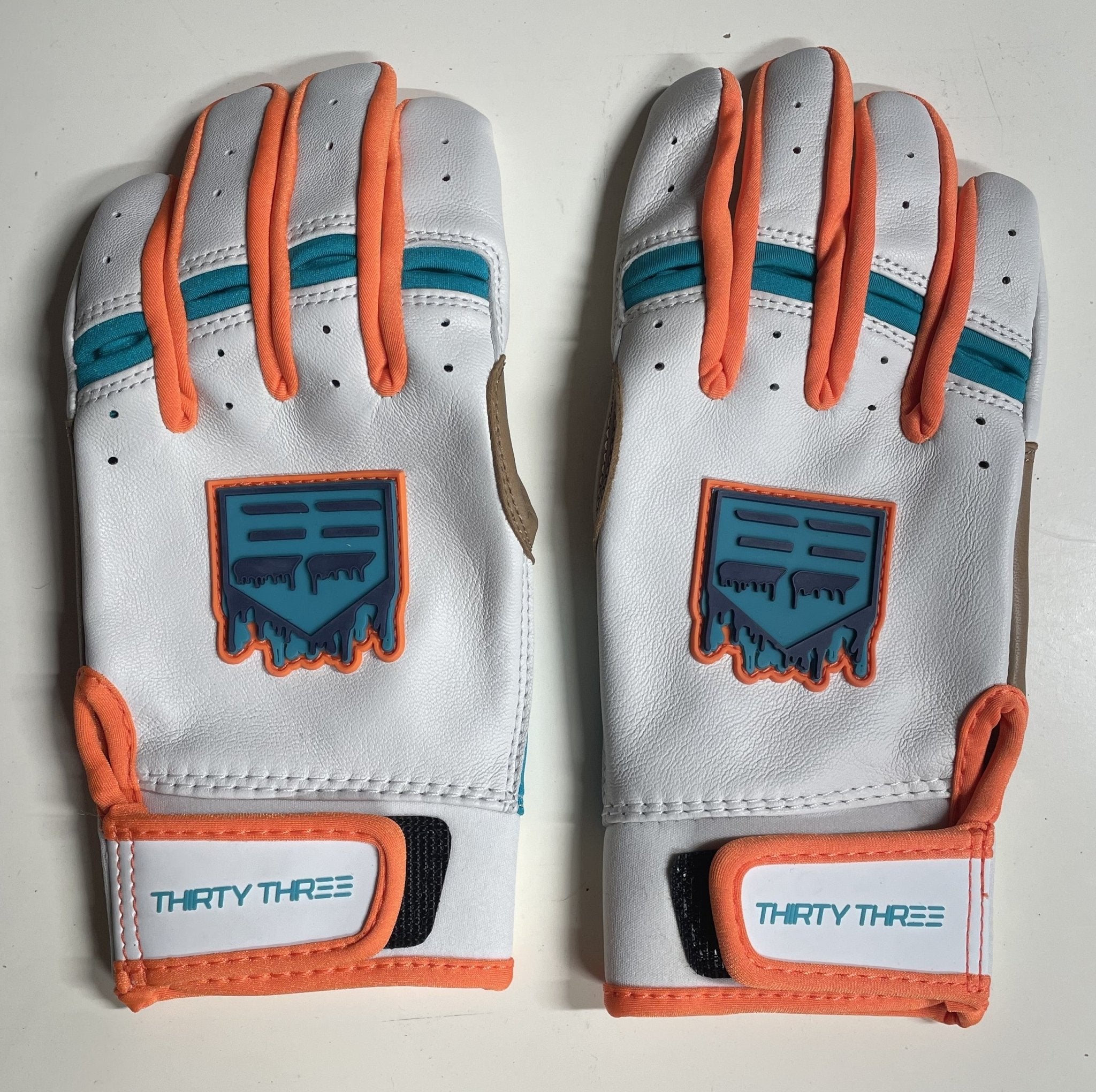 LMB LP PRO SHORT CUFF WHITE - 33 GLOVE AND SUPPLY CO. - SHORT CUFF LEATHER BATTING GLOVES