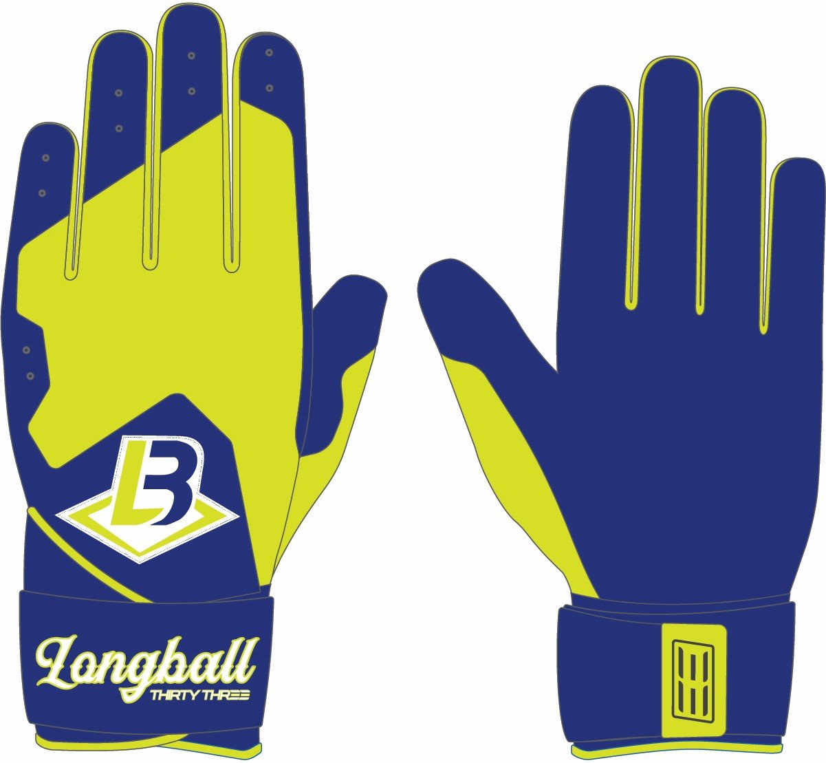 LONGBALL SL ELITE LONG CUFF GLOVES - 33 GLOVE CO. - LONG CUFF LEATHER BATTING GLOVES