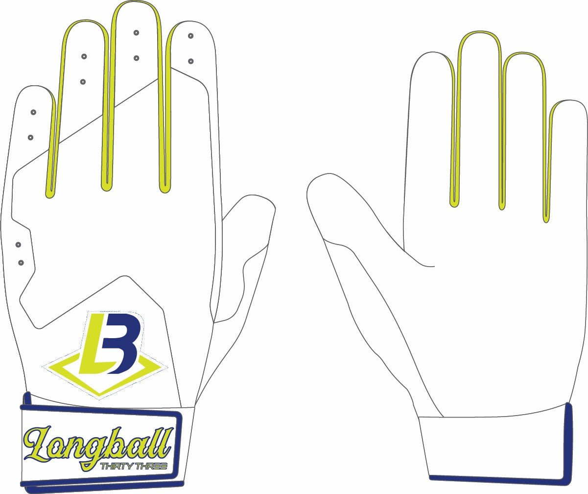 LONGBALL SL ELITE SHORT CUFF GLOVES - 33 GLOVE CO. - SHORT CUFF LEATHER BATTING GLOVES
