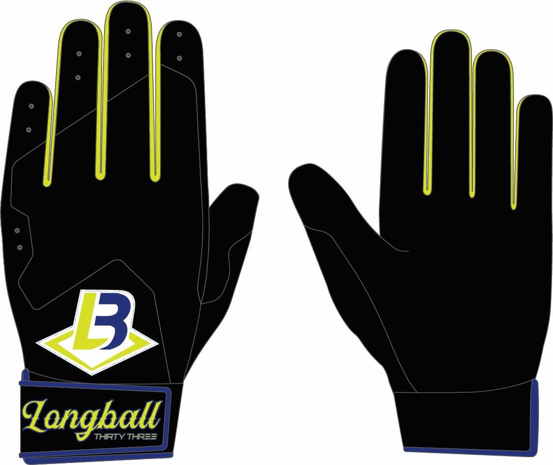LONGBALL SL ELITE SHORT CUFF GLOVES - 33 GLOVE CO. - SHORT CUFF LEATHER BATTING GLOVES