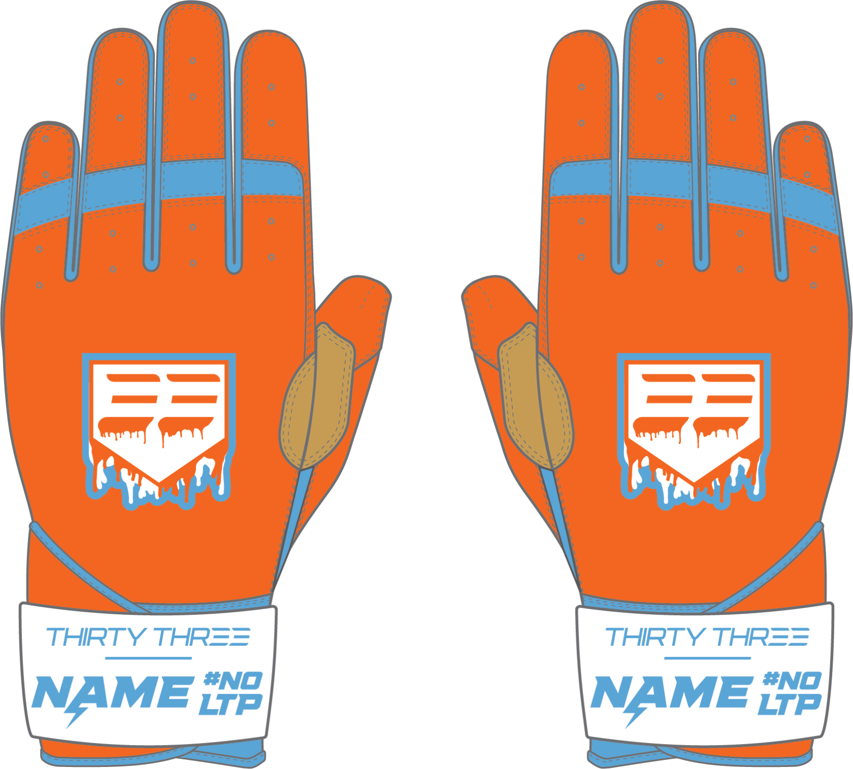 LTP LP PRO LONG CUFF GLOVE - 33 GLOVE AND SUPPLY CO. - LONG CUFF LEATHER BATTING GLOVES