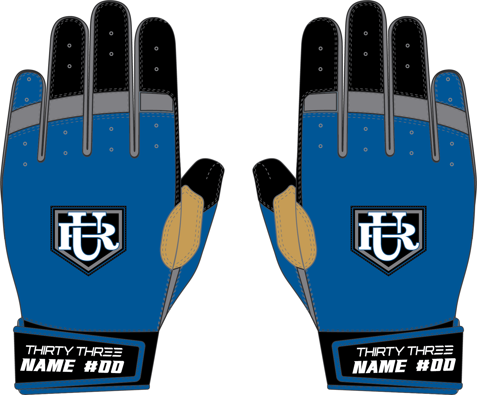 UNDERRATED LP PRO SHORT CUFF GLOVES - 33 GLOVE AND SUPPLY CO. - SHORT CUFF LEATHER BATTING GLOVES