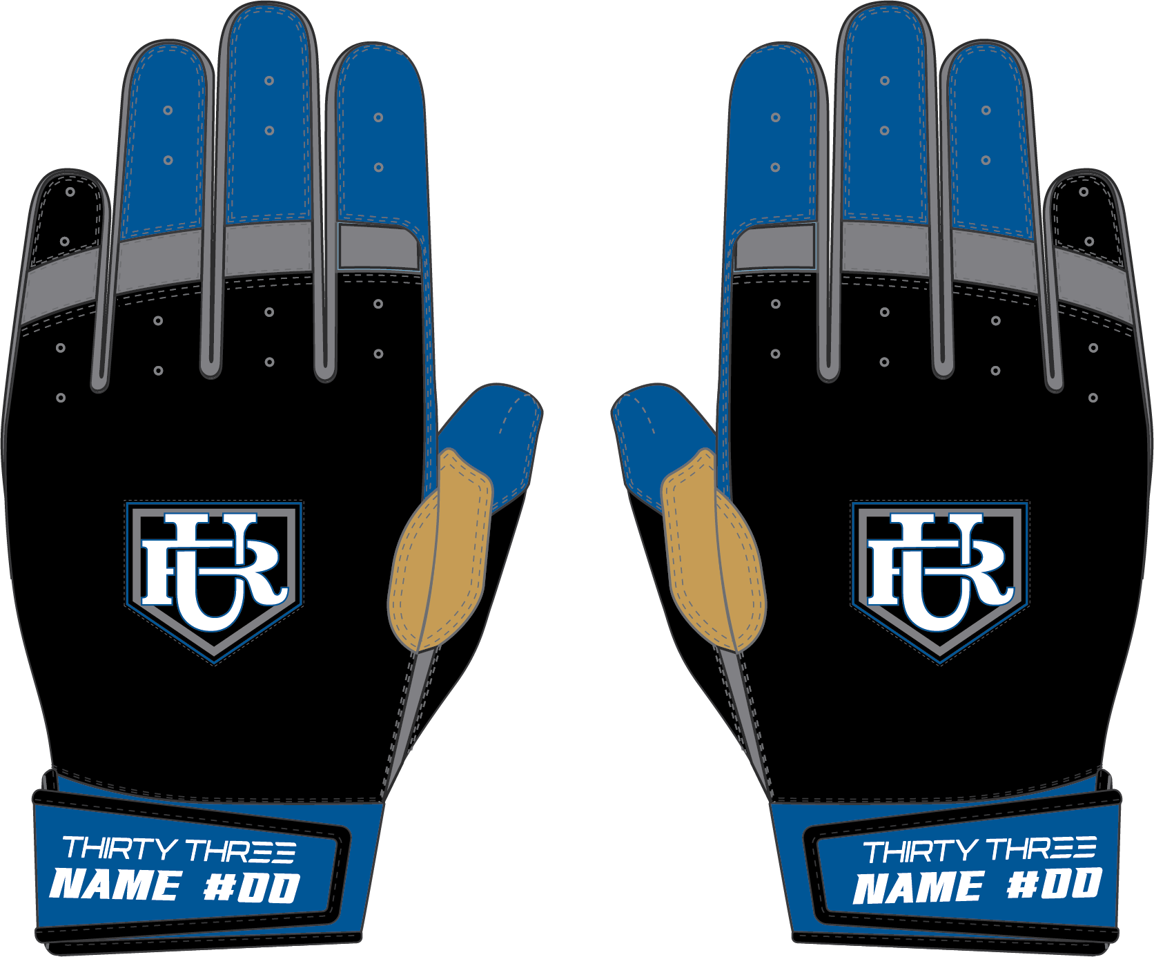 UNDERRATED LP PRO SHORT CUFF GLOVES - 33 GLOVE AND SUPPLY CO. - SHORT CUFF LEATHER BATTING GLOVES