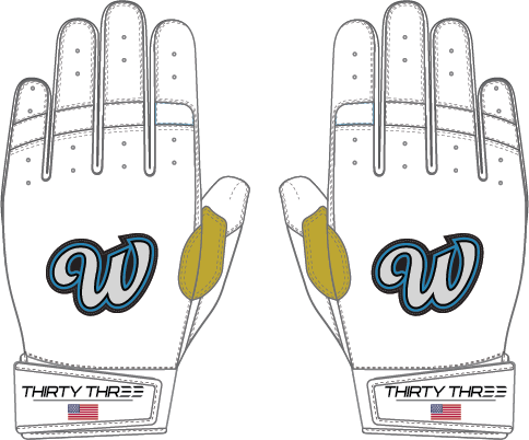 VALLEY WAVES LP PRO SHORT CUFF GLOVES - 33 GLOVE AND SUPPLY CO. - SHORT CUFF LEATHER BATTING GLOVES
