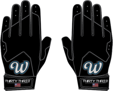 VALLEY WAVES SL ELITE SHORT CUFF GLOVES - 33 GLOVE CO. - SHORT CUFF LEATHER BATTING GLOVES