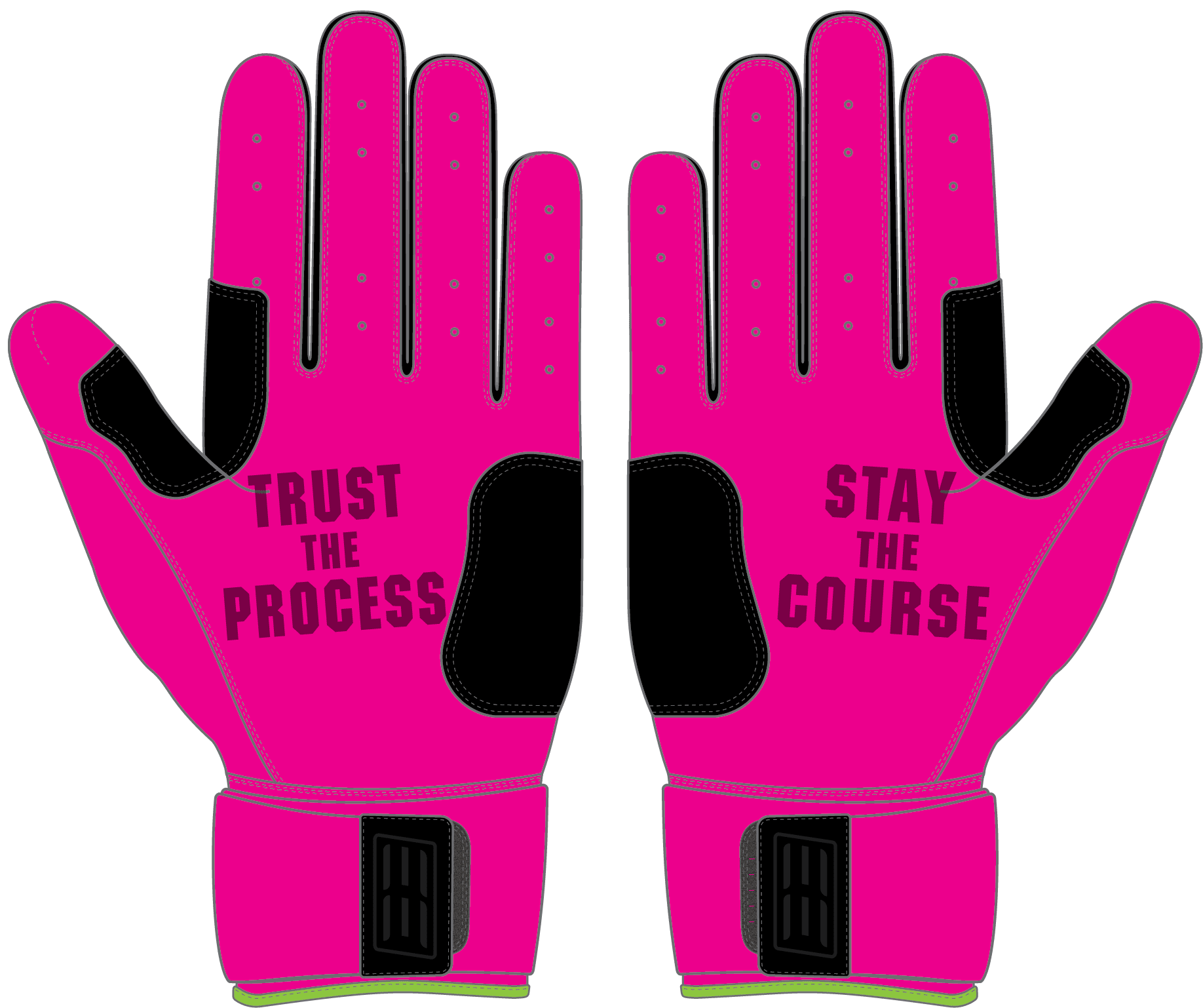 WBA LP PRO LONG CUFF GLOVES - PINK - 33 GLOVE CO. - LONG CUFF LEATHER BATTING GLOVES