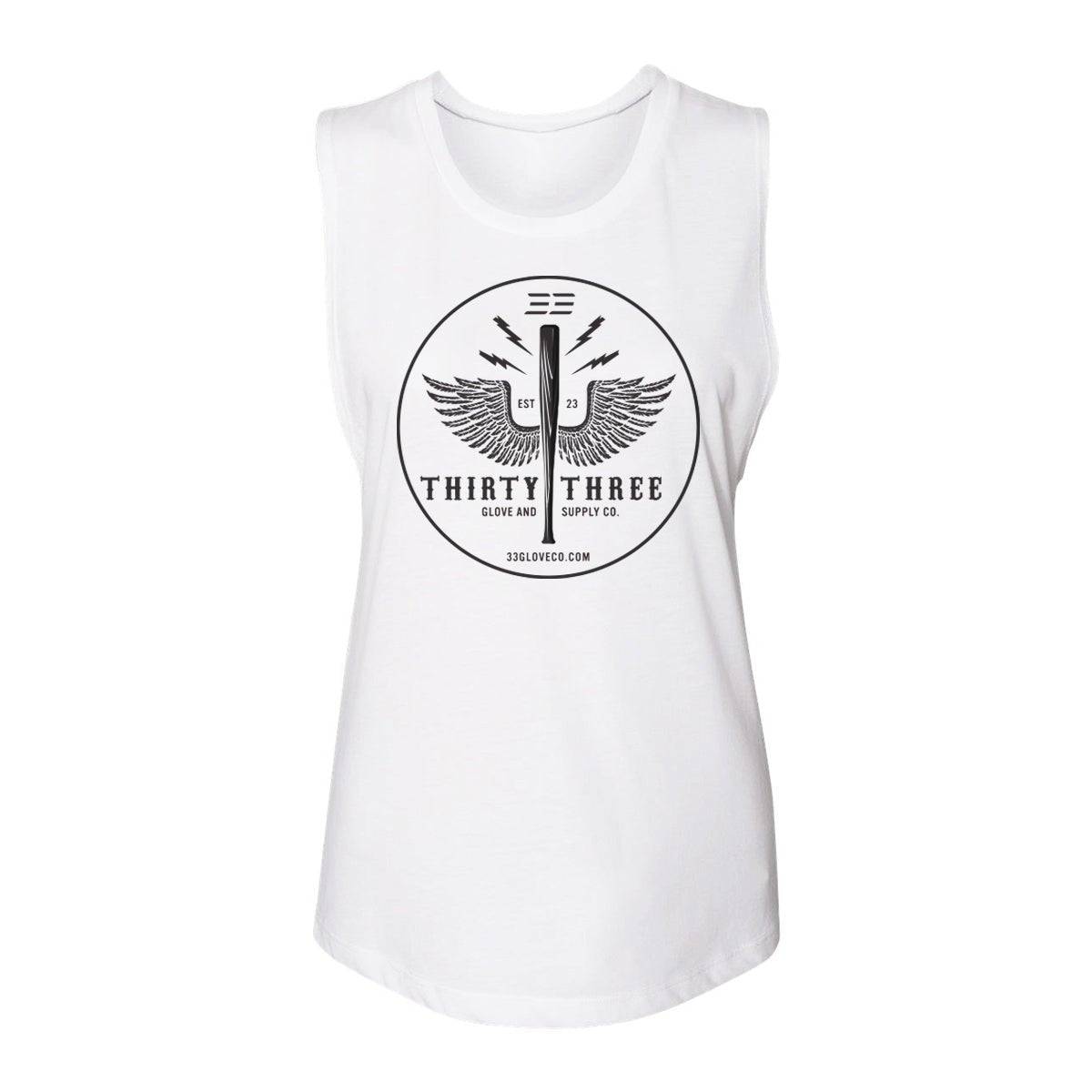 WOMEN'S FLYING BAT MUSCLE TANK TOP - 33 GLOVE AND SUPPLY CO. - MUSCLE TANK TOP