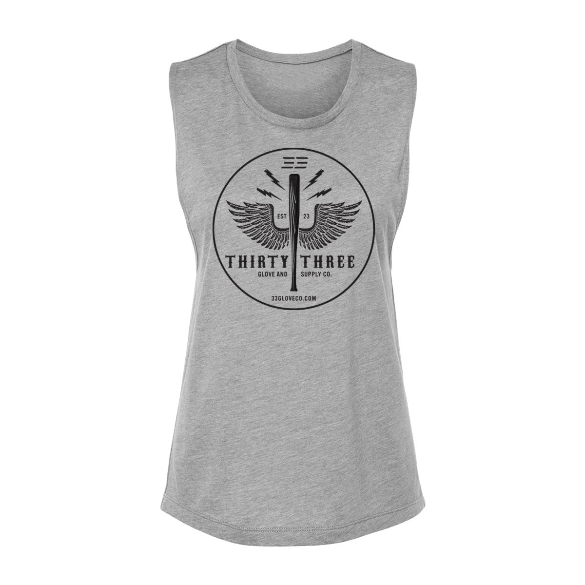 WOMEN'S FLYING BAT MUSCLE TANK TOP - 33 GLOVE AND SUPPLY CO. - MUSCLE TANK TOP