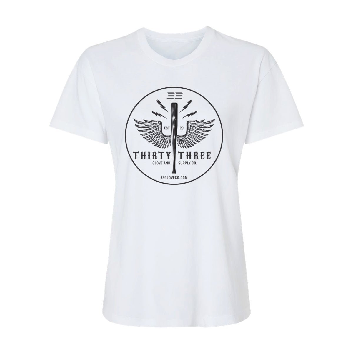 WOMEN'S FLYING BAT SHORT SLEEVE T - SHIRT - 33 GLOVE AND SUPPLY CO. - SHORT SLEEVE T - SHIRTS