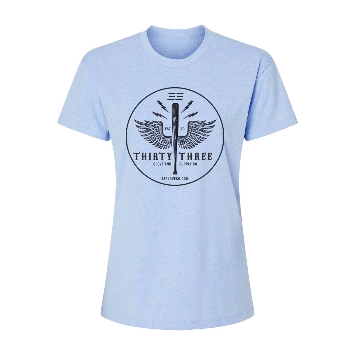 WOMEN'S FLYING BAT SHORT SLEEVE T - SHIRT - 33 GLOVE AND SUPPLY CO. - SHORT SLEEVE T - SHIRTS