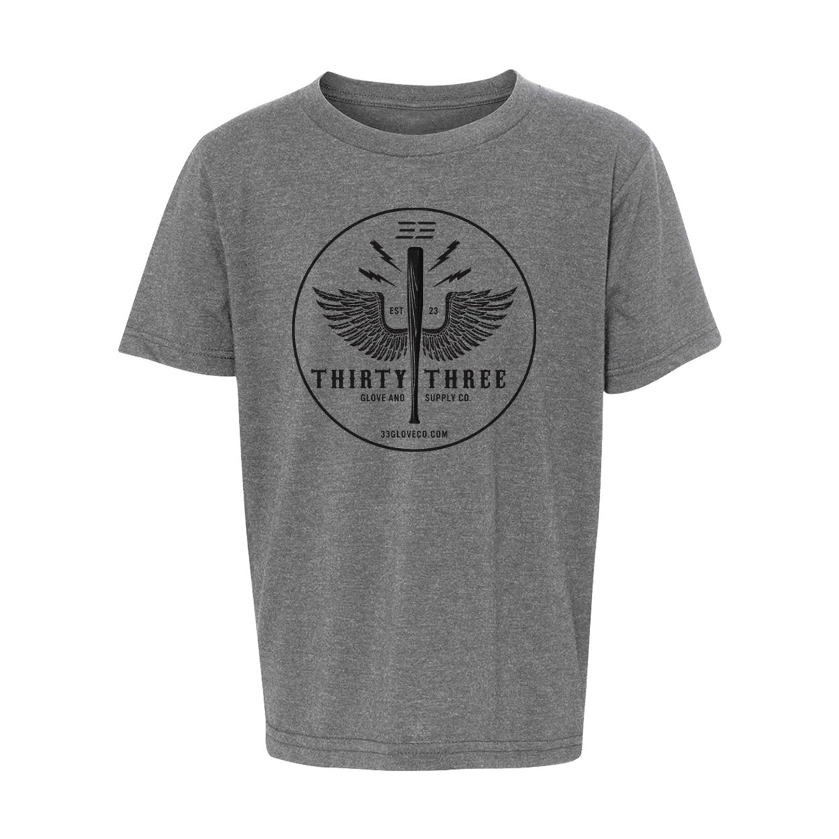 YOUTH FLYING BAT SHORT SLEEVE T - SHIRT - 33 GLOVE AND SUPPLY CO. - SHORT SLEEVE T - SHIRTS