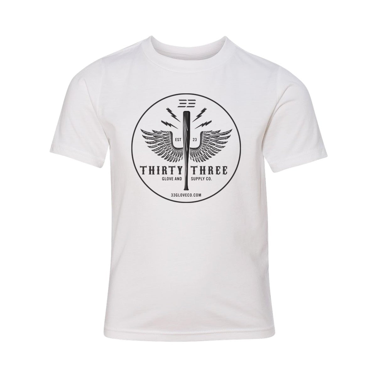 YOUTH FLYING BAT SHORT SLEEVE T - SHIRT - 33 GLOVE AND SUPPLY CO. - SHORT SLEEVE T - SHIRTS