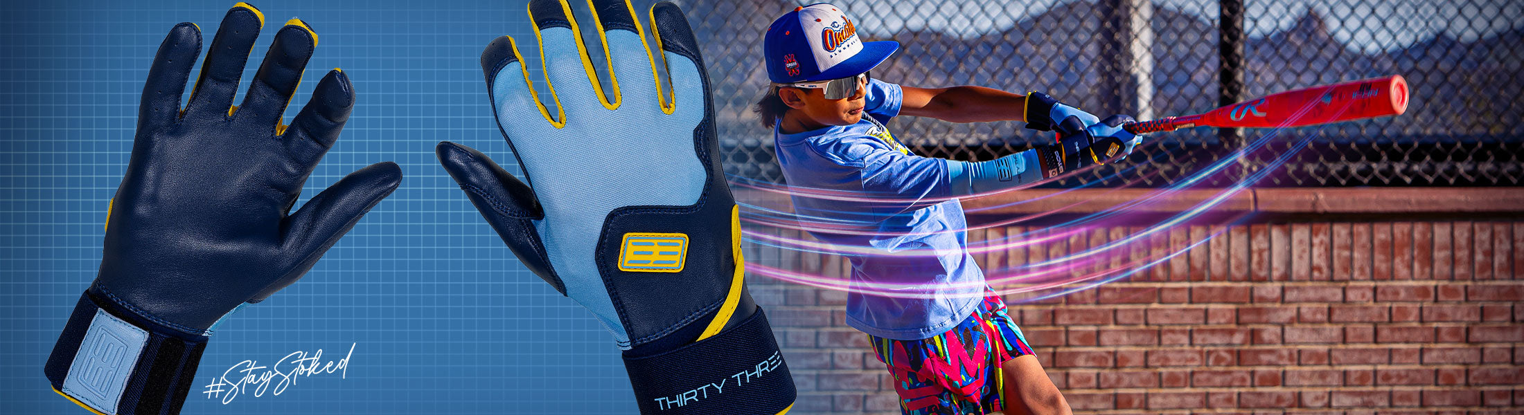 Person playing baseball with batting gloves and a bat, wearing a helmet and colorful pants.