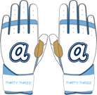 AGOURA HS LP PRO LONG CUFF WHITE - 33 GLOVE AND SUPPLY CO. - LONG CUFF LEATHER BATTING GLOVES
