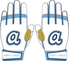 AGOURA HS LP PRO SHORT CUFF WHITE - 33 GLOVE AND SUPPLY CO. - SHORT CUFF LEATHER BATTING GLOVES