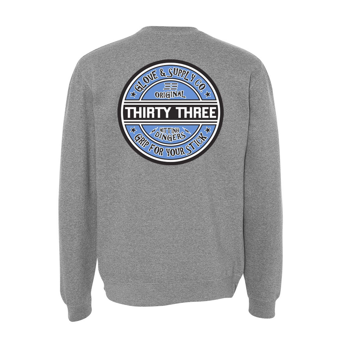 GRIP FOR YOUR STICK MIDWEIGHT CREWNECK SWEATSHIRT - 33 GLOVE AND SUPPLY CO.