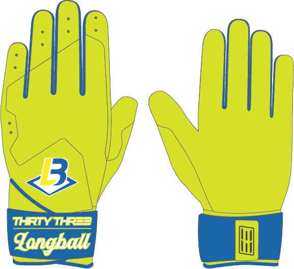 LONGBALL SL ELITE LONG CUFF GLOVES - 33 GLOVE CO. - LONG CUFF LEATHER BATTING GLOVES