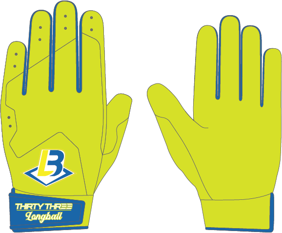 LONGBALL SL ELITE SHORT CUFF GLOVES - 33 GLOVE CO. - SHORT CUFF LEATHER BATTING GLOVES