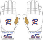 TMG 33 TRIBUTE LP PRO LONG CUFF GLOVE - 33 GLOVE AND SUPPLY CO. - LONG CUFF LEATHER BATTING GLOVES