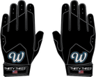 VALLEY WAVES SL ELITE SHORT CUFF GLOVES - 33 GLOVE CO. - SHORT CUFF LEATHER BATTING GLOVES
