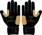 WBA LP PRO LONG CUFF GLOVES - BLACK - 33 GLOVE CO. - LONG CUFF LEATHER BATTING GLOVES
