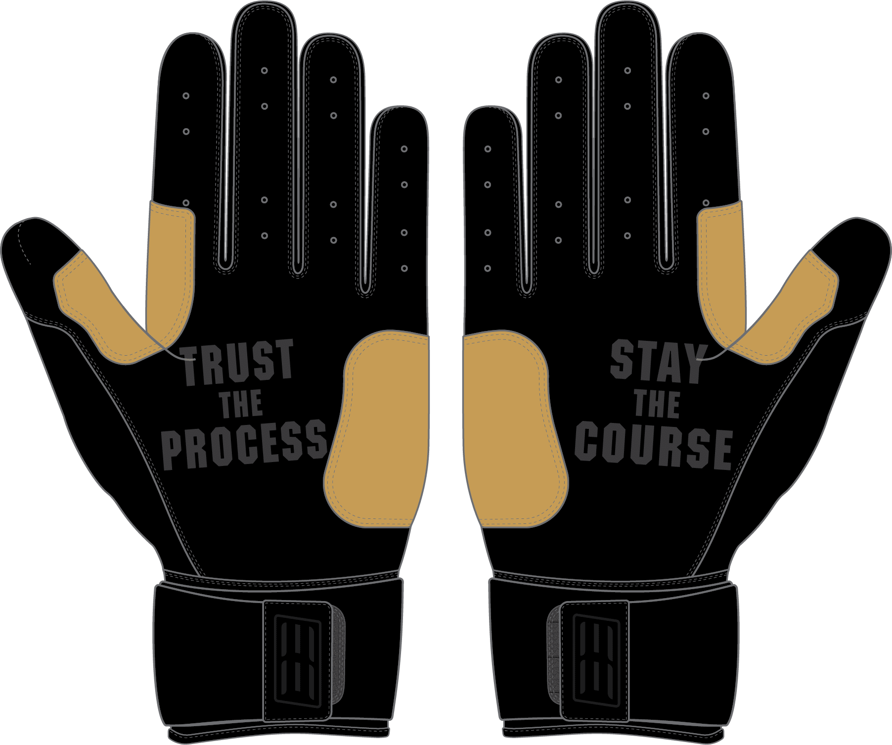 WBA LP PRO LONG CUFF GLOVES - BLACK - 33 GLOVE CO. - LONG CUFF LEATHER BATTING GLOVES