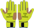WBA LP PRO LONG CUFF GLOVES - HIGHLIGHTER/LIGHT BLUE/NAVY - 33 GLOVE CO. - LONG CUFF LEATHER BATTING GLOVES