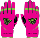 WBA LP PRO LONG CUFF GLOVES - PINK - 33 GLOVE CO. - LONG CUFF LEATHER BATTING GLOVES