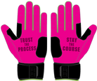 WBA LP PRO LONG CUFF GLOVES - PINK/BLACK - 33 GLOVE CO. - LONG CUFF LEATHER BATTING GLOVES