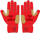 WBA LP PRO LONG CUFF GLOVES - RED - 33 GLOVE CO. - LONG CUFF LEATHER BATTING GLOVES