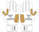 WBA LP PRO LONG CUFF GLOVES - WHITE - 33 GLOVE CO. - LONG CUFF LEATHER BATTING GLOVES