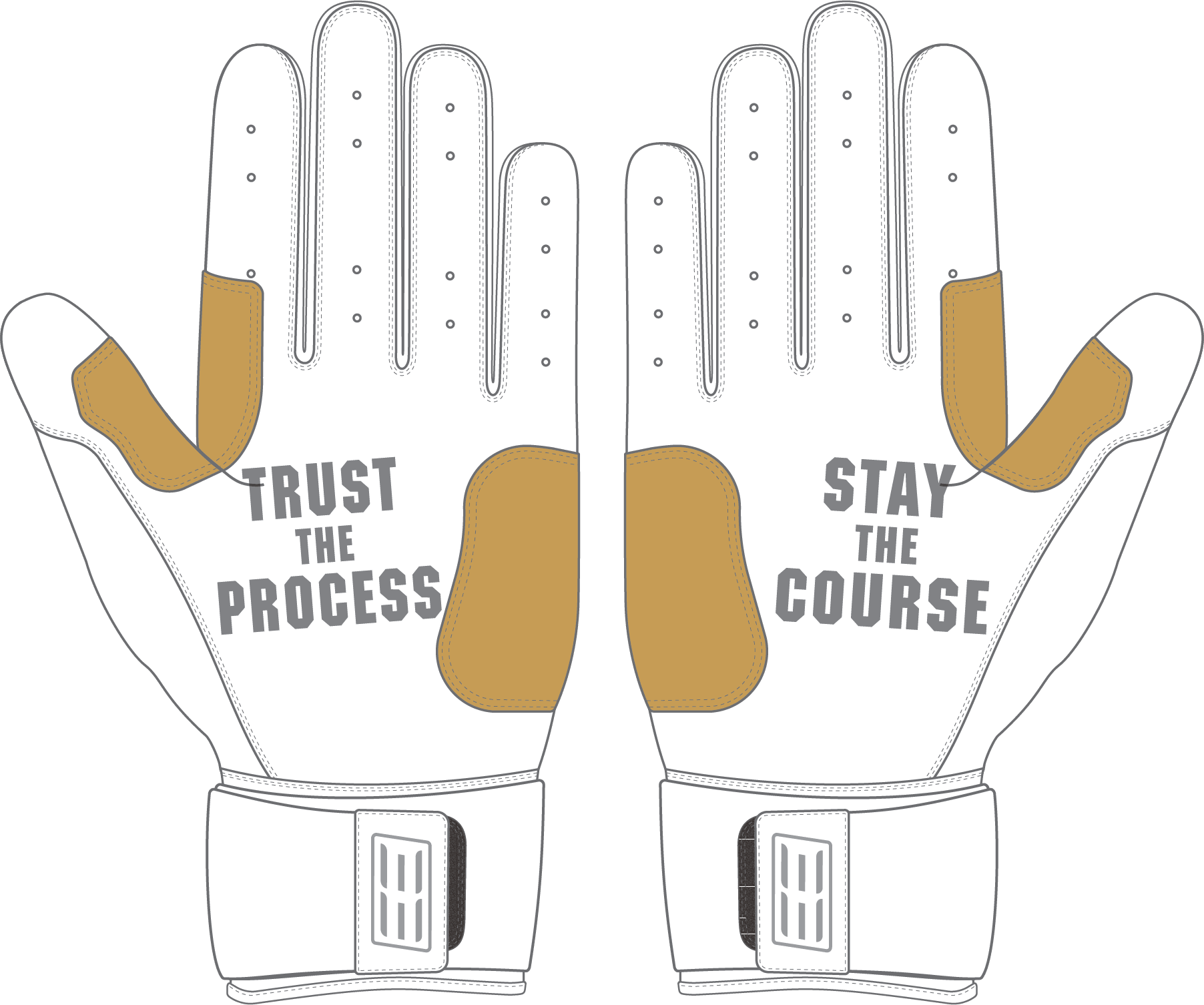WBA LP PRO LONG CUFF GLOVES - WHITE - 33 GLOVE CO. - LONG CUFF LEATHER BATTING GLOVES