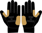 WBA LP PRO SHORT CUFF GLOVES - BLACK - 33 GLOVE CO. - SHORT CUFF LEATHER BATTING GLOVES