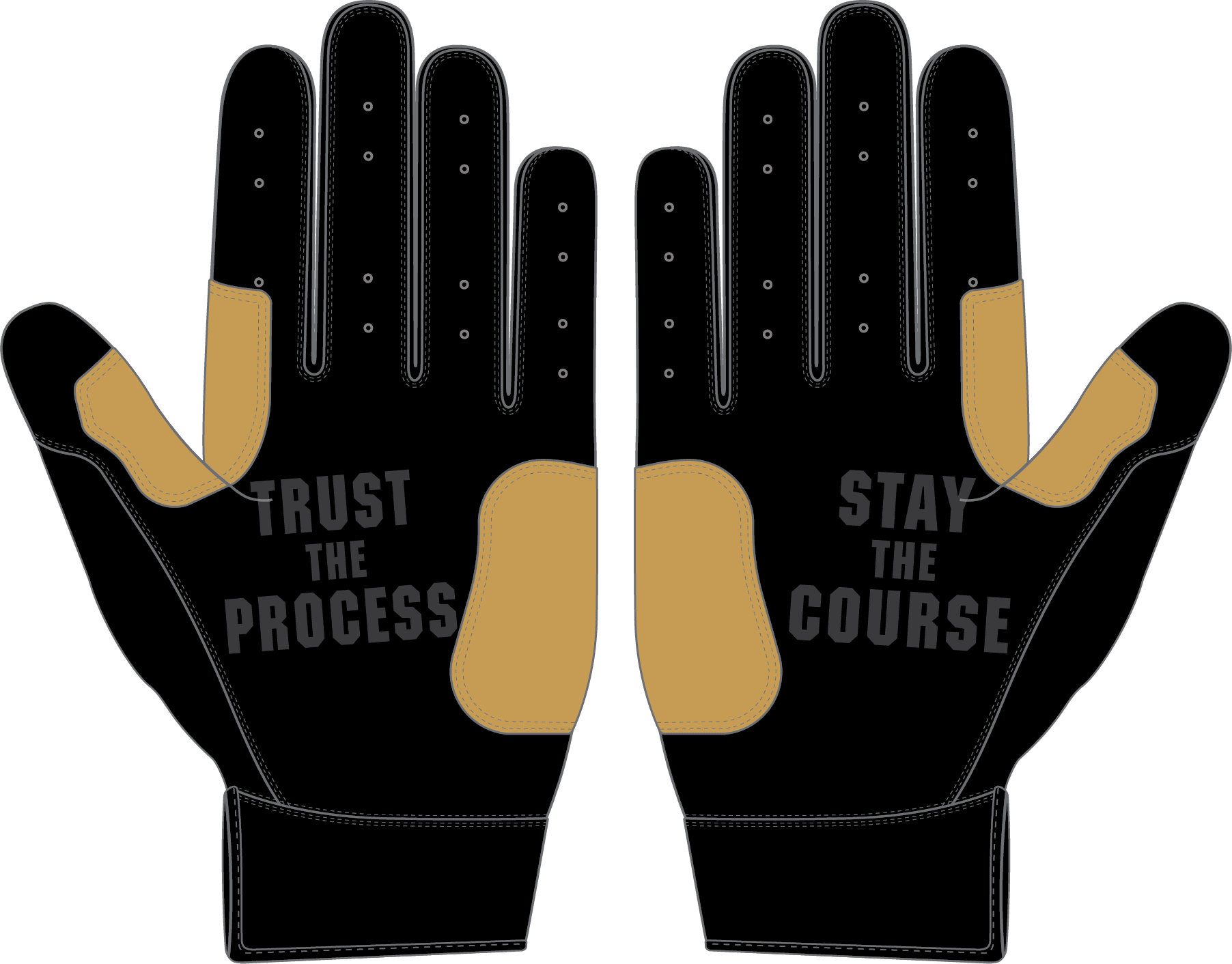 WBA LP PRO SHORT CUFF GLOVES - BLACK - 33 GLOVE CO. - SHORT CUFF LEATHER BATTING GLOVES