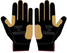 WBA LP PRO SHORT CUFF GLOVES - BLACK/GOLD - 33 GLOVE CO. - SHORT CUFF LEATHER BATTING GLOVES