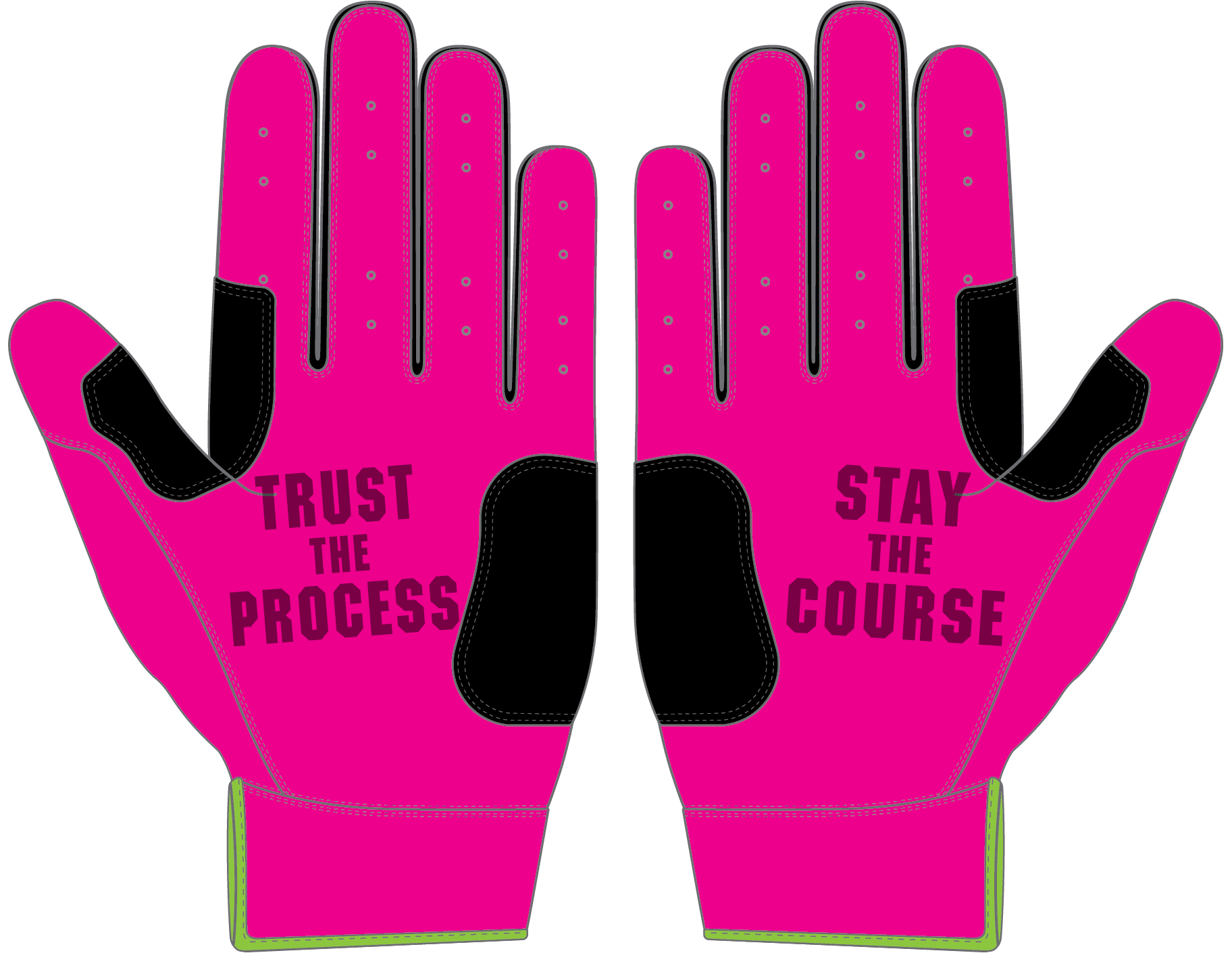 WBA LP PRO SHORT CUFF GLOVES - PINK - 33 GLOVE CO. - SHORT CUFF LEATHER BATTING GLOVES