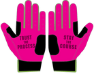 WBA LP PRO SHORT CUFF GLOVES - PINK/BLACK - 33 GLOVE CO. - SHORT CUFF LEATHER BATTING GLOVES