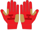 WBA LP PRO SHORT CUFF GLOVES - RED - 33 GLOVE CO. - SHORT CUFF LEATHER BATTING GLOVES