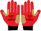 WBA LP PRO SHORT CUFF GLOVES - RED/WHITE/BLACK - 33 GLOVE CO. - SHORT CUFF LEATHER BATTING GLOVES
