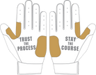 WBA LP PRO SHORT CUFF GLOVES - WHITE - 33 GLOVE CO. - SHORT CUFF LEATHER BATTING GLOVES