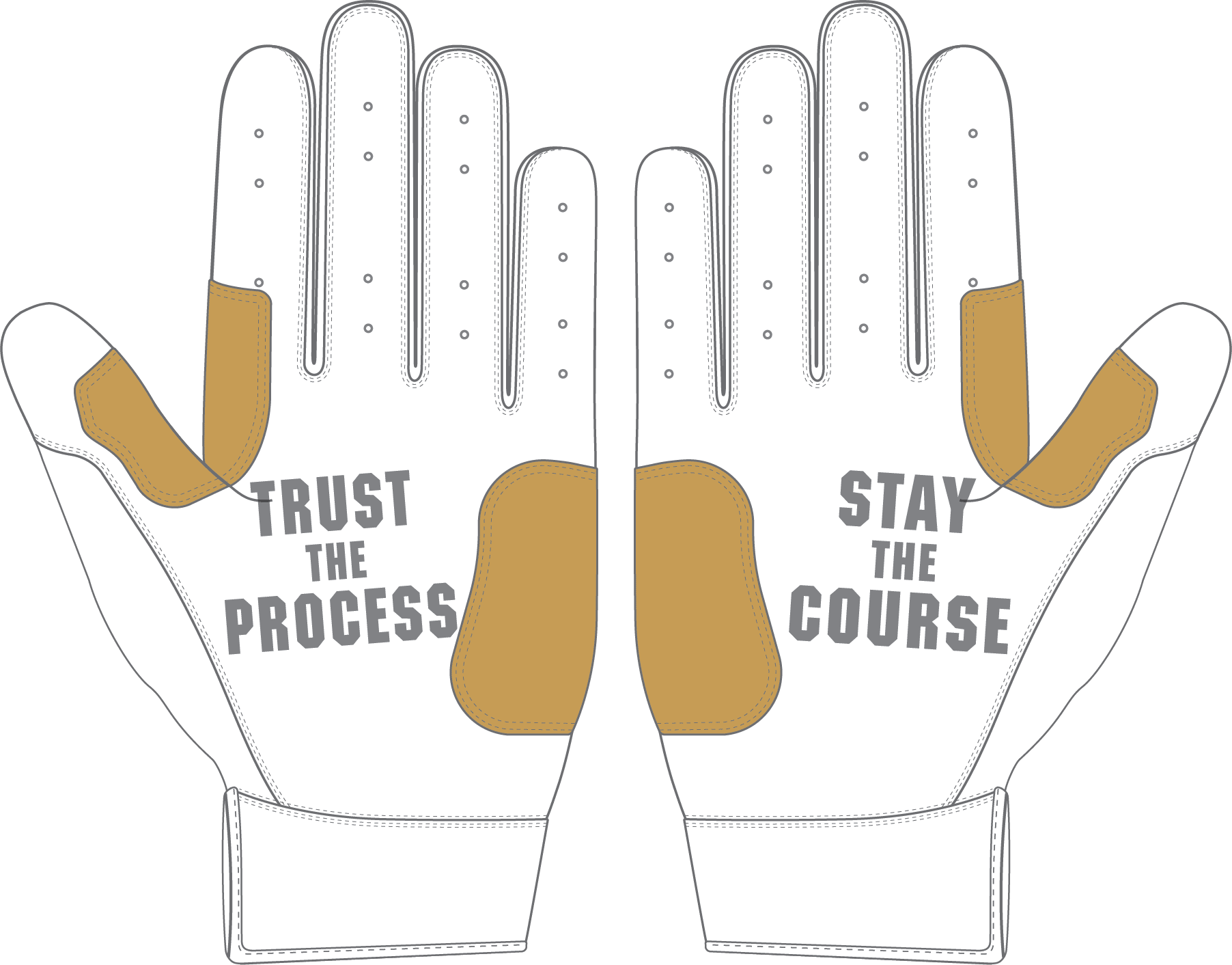 WBA LP PRO SHORT CUFF GLOVES - WHITE - 33 GLOVE CO. - SHORT CUFF LEATHER BATTING GLOVES