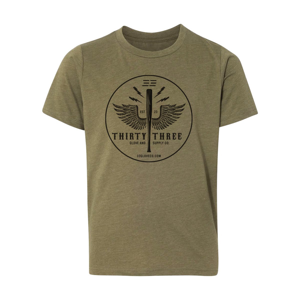 YOUTH FLYING BAT SHORT SLEEVE T - SHIRT - 33 GLOVE AND SUPPLY CO.